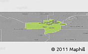 Physical Panoramic Map of Division No. 11, desaturated