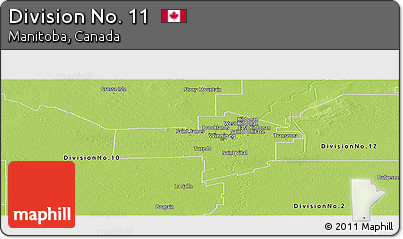 Physical Panoramic Map of Division No. 11