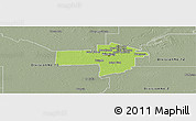 Physical Panoramic Map of Division No. 11, semi-desaturated