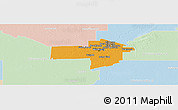 Political Panoramic Map of Division No. 11, lighten