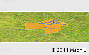 Political Panoramic Map of Division No. 11, satellite outside