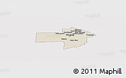 Shaded Relief Panoramic Map of Division No. 11, cropped outside