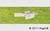 Shaded Relief Panoramic Map of Division No. 11, satellite outside