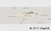 Shaded Relief Panoramic Map of Division No. 11, semi-desaturated