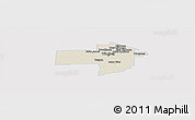 Shaded Relief Panoramic Map of Division No. 11, single color outside