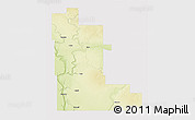 Physical 3D Map of Division No. 16, cropped outside