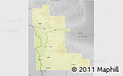 Physical 3D Map of Division No. 16, desaturated