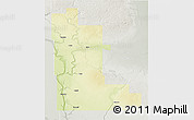 Physical 3D Map of Division No. 16, lighten, semi-desaturated
