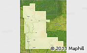 Physical 3D Map of Division No. 16, satellite outside