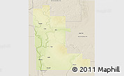 Physical 3D Map of Division No. 16, shaded relief outside