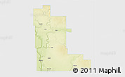 Physical 3D Map of Division No. 16, single color outside