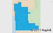 Political 3D Map of Division No. 16, lighten