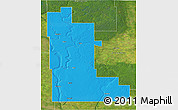 Political 3D Map of Division No. 16, satellite outside