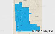 Political 3D Map of Division No. 16, shaded relief outside