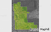 Satellite 3D Map of Division No. 16, desaturated