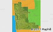 Satellite 3D Map of Division No. 16, political outside