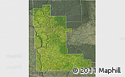 Satellite 3D Map of Division No. 16, semi-desaturated
