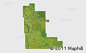 Satellite 3D Map of Division No. 16, single color outside