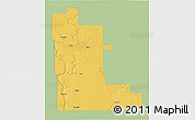 Savanna Style 3D Map of Division No. 16, single color outside