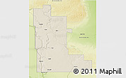 Shaded Relief 3D Map of Division No. 16, physical outside