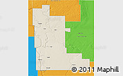 Shaded Relief 3D Map of Division No. 16, political outside