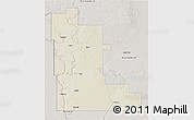 Shaded Relief 3D Map of Division No. 16, semi-desaturated