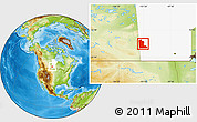 Physical Location Map of Division No. 16, highlighted parent region