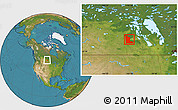 Satellite Location Map of Division No. 16