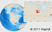 Shaded Relief Location Map of Division No. 16