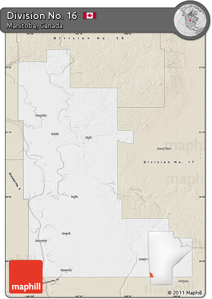 Classic Style Map of Division No. 16