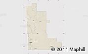 Shaded Relief Map of Division No. 16, cropped outside