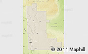 Shaded Relief Map of Division No. 16, physical outside