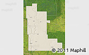 Shaded Relief Map of Division No. 16, satellite outside