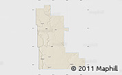Shaded Relief Map of Division No. 16, single color outside
