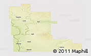 Physical Panoramic Map of Division No. 16, cropped outside
