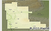 Physical Panoramic Map of Division No. 16, darken