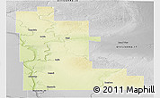 Physical Panoramic Map of Division No. 16, desaturated