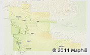 Physical Panoramic Map of Division No. 16, lighten