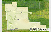 Physical Panoramic Map of Division No. 16, satellite outside