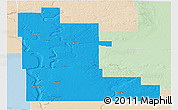 Political Panoramic Map of Division No. 16, lighten