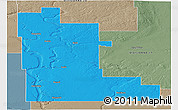 Political Panoramic Map of Division No. 16, semi-desaturated