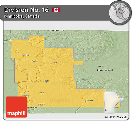 Savanna Style Panoramic Map of Division No. 16