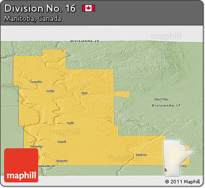 Savanna Style Panoramic Map of Division No. 16