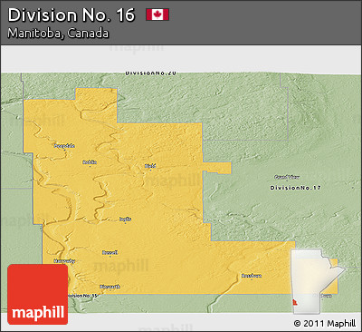 Savanna Style Panoramic Map of Division No. 16
