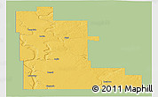 Savanna Style Panoramic Map of Division No. 16, single color outside