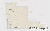 Shaded Relief Panoramic Map of Division No. 16, cropped outside