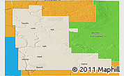 Shaded Relief Panoramic Map of Division No. 16, political outside