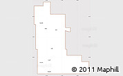 Classic Style Simple Map of Division No. 16, cropped outside