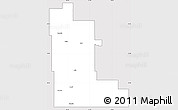 Silver Style Simple Map of Division No. 16, cropped outside