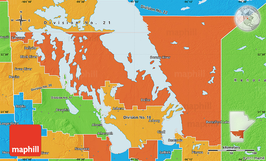Political Map of Division No. 19